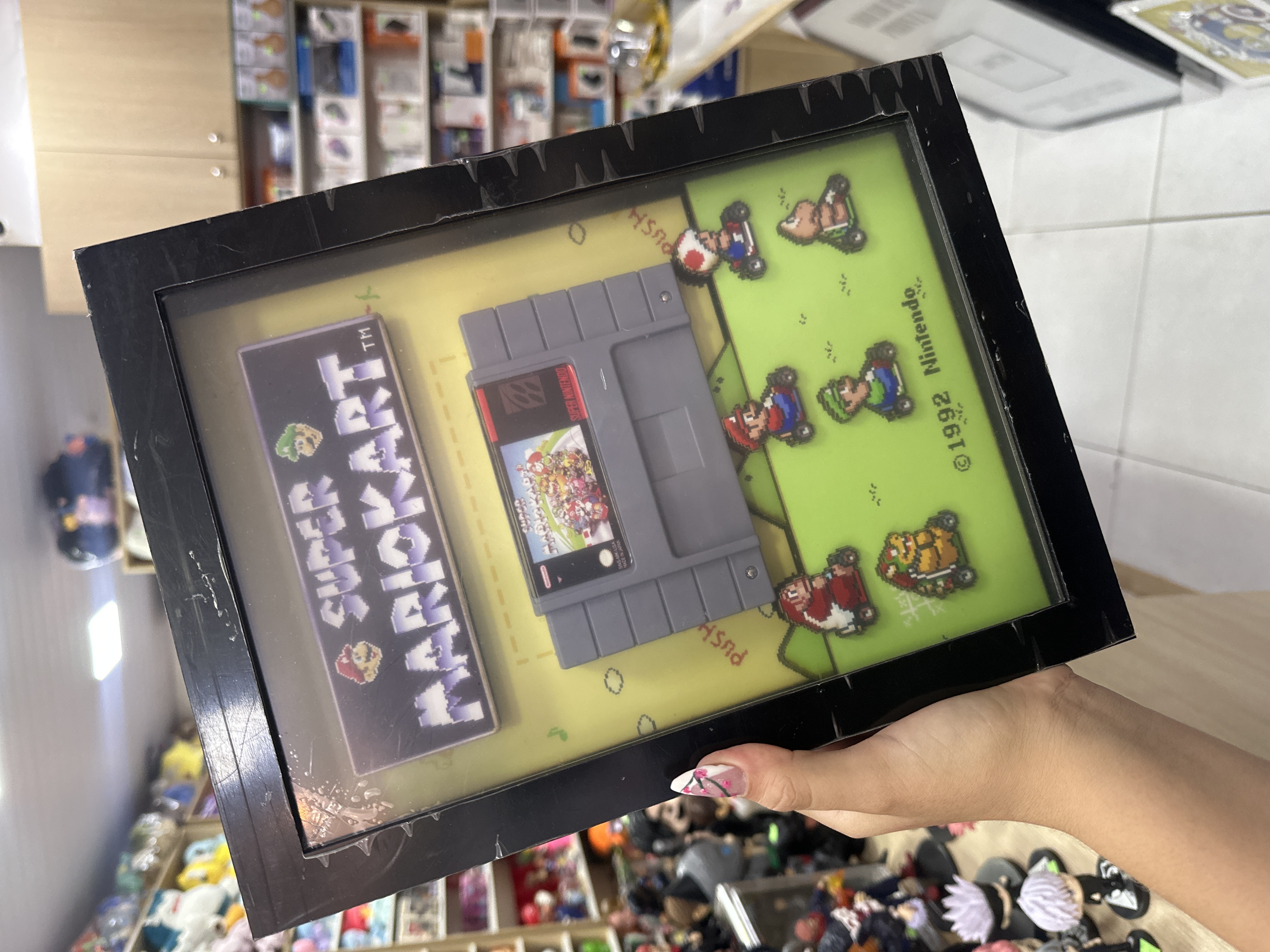 Quadro Decorativo 3D Super Mario Kart