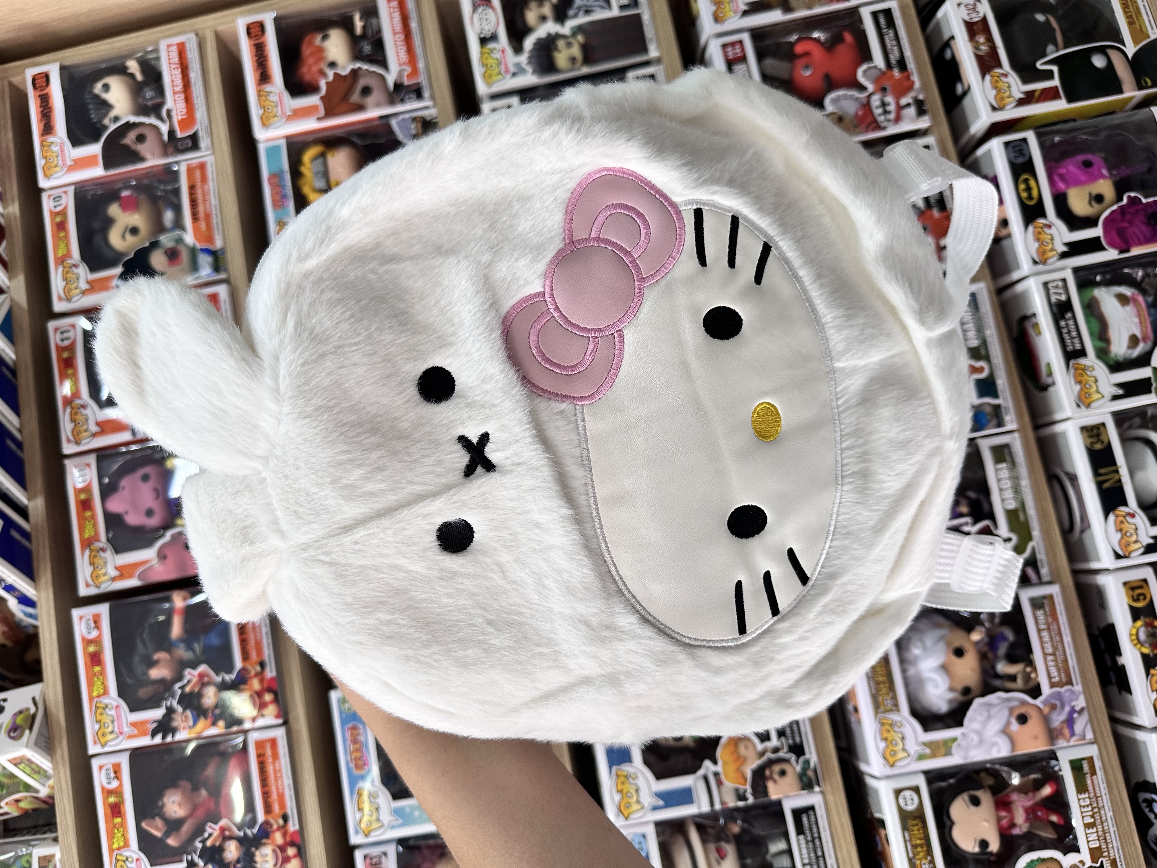 Mochila Pelúcia Hello Kitty